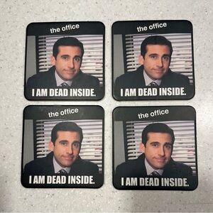 The Office! Michael Scott “I’m Dead Inside” 4 - Coasters.